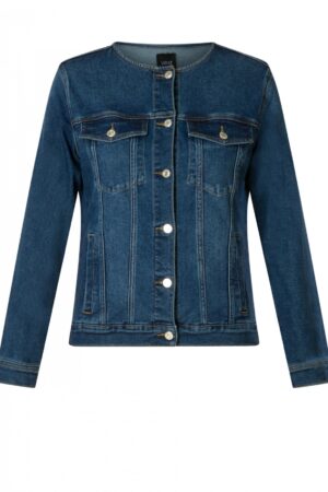 DŻINSOWA KURTKA Z OKRĄGŁYM DEKOLTEM marki YESTA