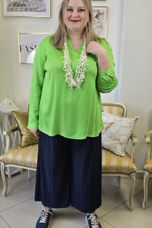 DAMSKIE SPODNIE PLISOWANE PLUS SIZE Z SZEROKĄ NOGAWKĄ elegancki szyk