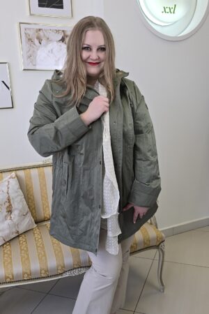 CIENKA KURTKA MARKI GINA’S BY SCHERER w odcieniu khaki