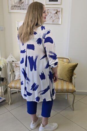 DAMSKA KOSZULA PLUS SIZE FRAPP rozkloszowana cieniutka długa i na duży biust
