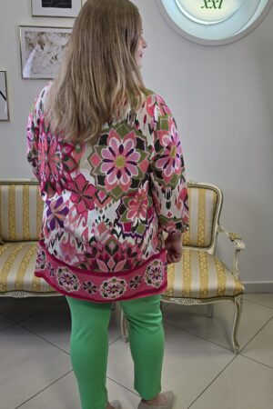 BARWNA TUNIKA W DUŻYM ROZMIARZE wiskoza 100% marki VIA APPIA DUE