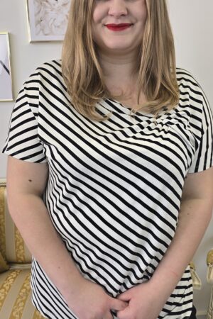 DWUKOLOROWA MODNA BLUZKA PLUS SIZE nietypowa a niby klasyka!!!