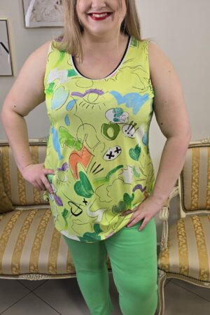 BLUZKA XXL NA SZEROKICH RAMIĄCZKACH luksusowego producenta plus size