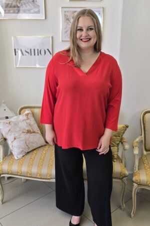 BLUZKA PLUS SIZE VIA APPIA DUE W CZERWONYM KOLORZE❤️
