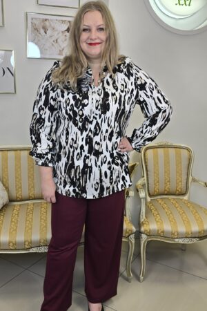 BORDOWE DAMSKIE SPODNIE WIDE FIT WSUWANE oddychające i wytrzymałe