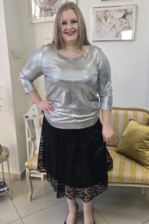 BŁYSZCZĄCA ELEGANCKA DAMSKA BLUZKA MARKI VIA APPIA DUE