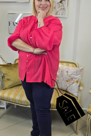 DAMSKA KOSZULA PLUS SIZE na biust 160 cm marki YESTA z kreszowanej tkaniny