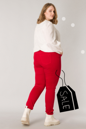 JEANSY PLUS SIZE w czerwonym kolorze❤️❤️odważ się- teraz promocja❗
