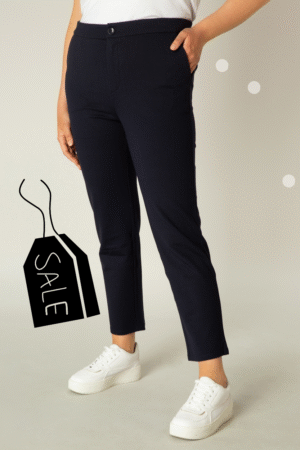 DAMSKIE SPODNIE PLUS SIZE DO KOSTKI z grubszej dzianiny wiskozowej na obwód 135-160 cm