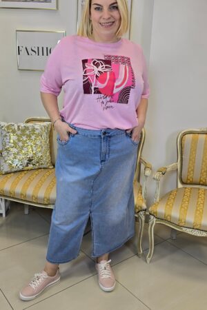 DŁUŻSZA JEANSOWA SPÓDNICA PLUS SIZE nawet na te największe obwody