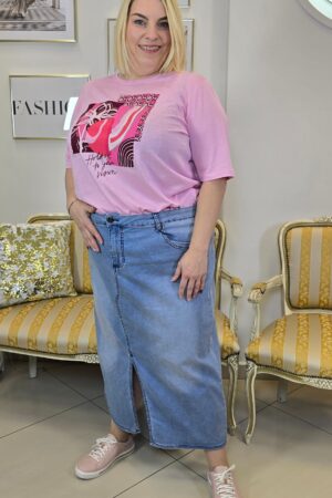 DŁUŻSZA JEANSOWA SPÓDNICA PLUS SIZE nawet na te największe obwody