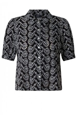 CZARUJĄCA DAMSKA KOSZULA W DUŻYM ROZMIARZE z angielskim haftem