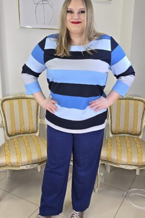 DAMSKIE SPODNIE PLUS SIZE Z DŻERSEJU w modnym kroju