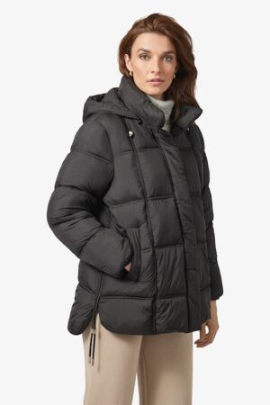 CZARNA DAMSKA KURTKA PLUS SIZE MARKI FRANDSEN wodoodporna
