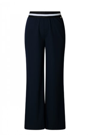 DAMSKIE LETNIE SPODNIE WIDE FIT MATERIAŁOWE Z WYSOKIM STANEM I SZEROKIMI NOGAWKAMI