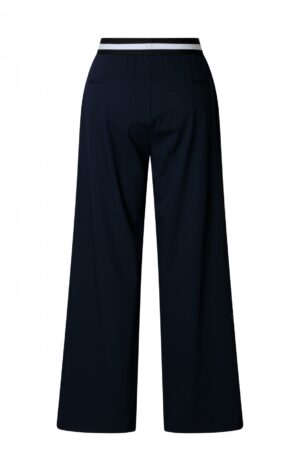 DAMSKIE LETNIE SPODNIE WIDE FIT MATERIAŁOWE Z WYSOKIM STANEM I SZEROKIMI NOGAWKAMI