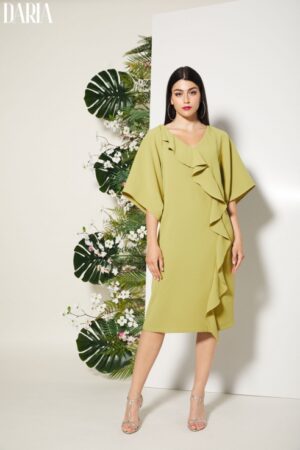 DWUCZĘŚCIOWY ZESTAW SUKIENKA Z BOLERKIEM PLUS SIZE dla kobiet z dużymi biodrami
