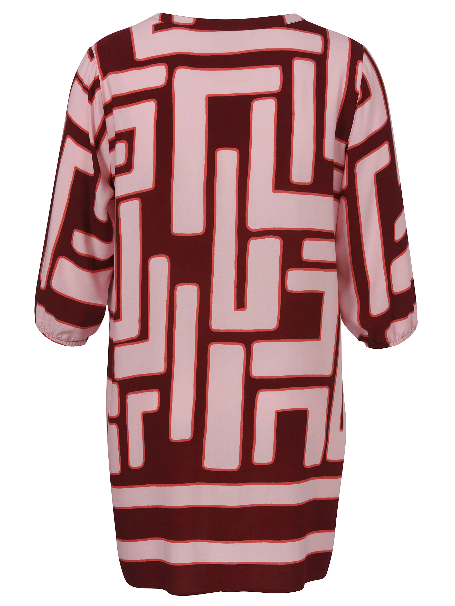 DŁUGA TUNIKA PLUS SIZE VIA APPIA DUE Z GEOMETRYCZNYM WZOREM - obrazek 4