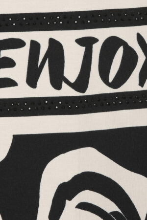 DAMSKA BLUZA Z TROCZKAMI I DWUKOLOROWYM PRINTEM wysokogatunkowa