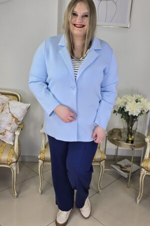 DAMSKIE SPODNIE PLUS SIZE Z DŻERSEJU w modnym kroju