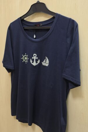 BAWEŁNIANA BLUZECZKA W STYLU MARYNARSKIM MARKI SOPHIA CURVY