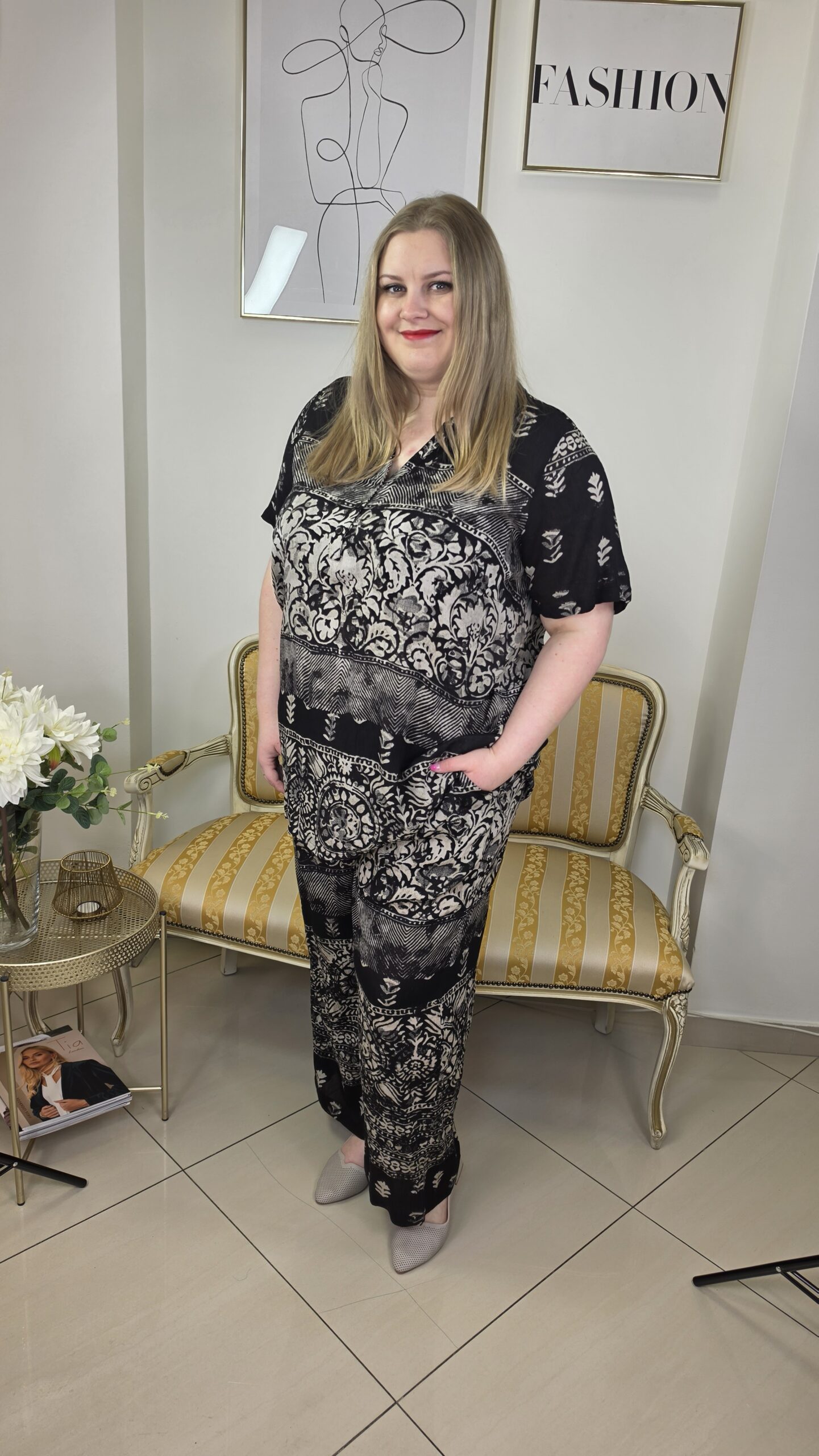 dwuczęściowy komplet plus size