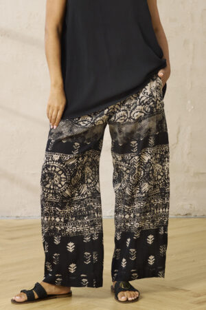 DAMSKIE LETNIE WISKOZOWE SPODNIE PLUS SIZE WE WZORY