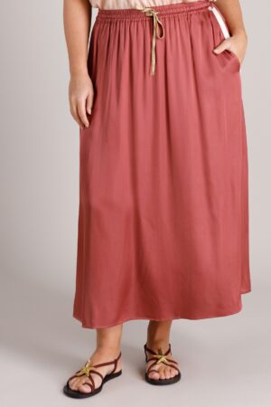 Dwuczęściowy komplet wiskozowy bluzka i spódnica plus size – w zestawie taniej!
