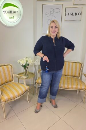 DAMSKI SWETEREK ROZPINANY PLUS SIZE marki HAJO